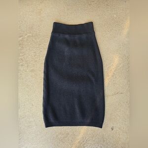 Forever 21 Black Ribbed Knit Pencil Skirt